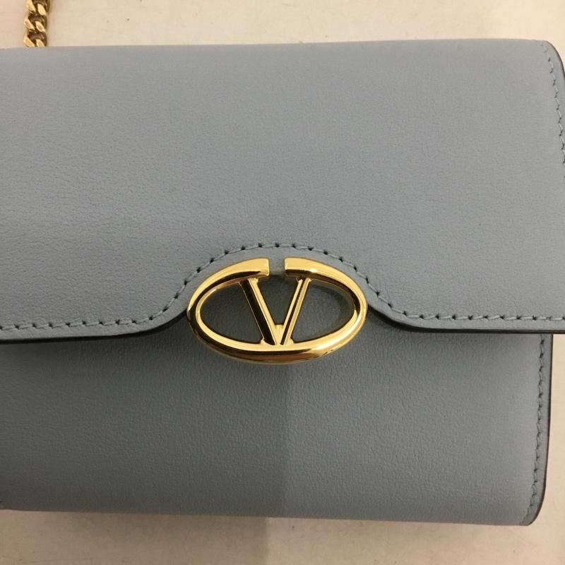 ヴァレンティノ VALENTINO 財布 コンパクト財布 ミニ財布 ショルダー 2WAY ワンポイント 水色 / ライトブルー /  レディース USED 古着 中古 10142113