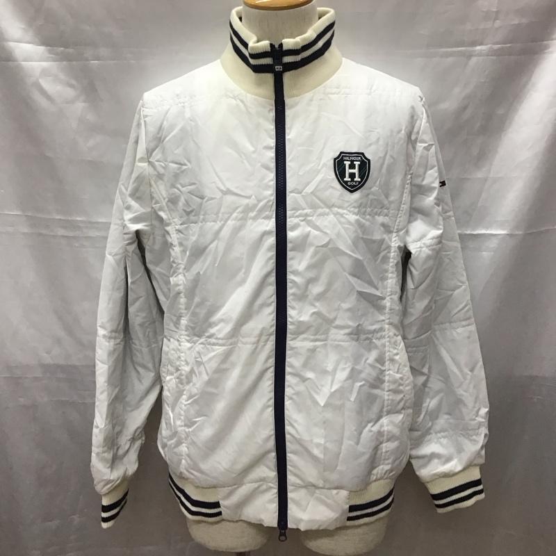 トミーヒルフィガー TOMMY HILFIGER ジャケット、上着 ジャンパー、ブルゾン ジップアップジャケット ジャンパー ジャケット カジュアルジャケット スポーツウェア L ロゴ、文字 白 / ホワイト /  メンズ USED 古着 中古 10111803