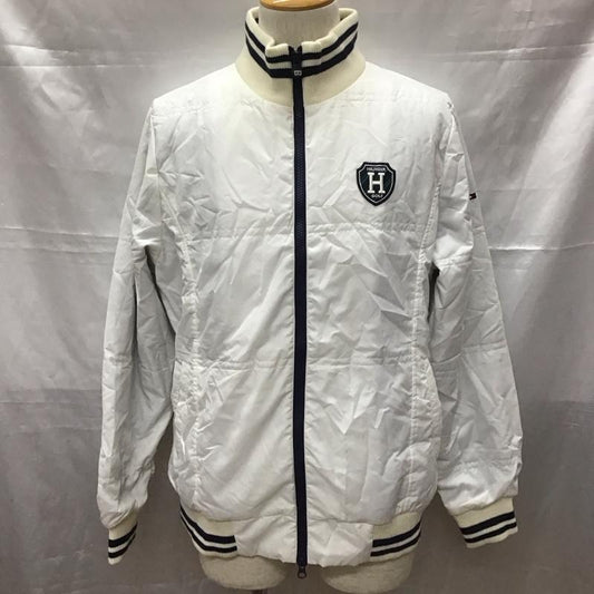 トミーヒルフィガー TOMMY HILFIGER ジャケット、上着 ジャンパー、ブルゾン ジップアップジャケット ジャンパー ジャケット カジュアルジャケット スポーツウェア L ロゴ、文字 白 / ホワイト /  メンズ USED 古着 中古 10111803