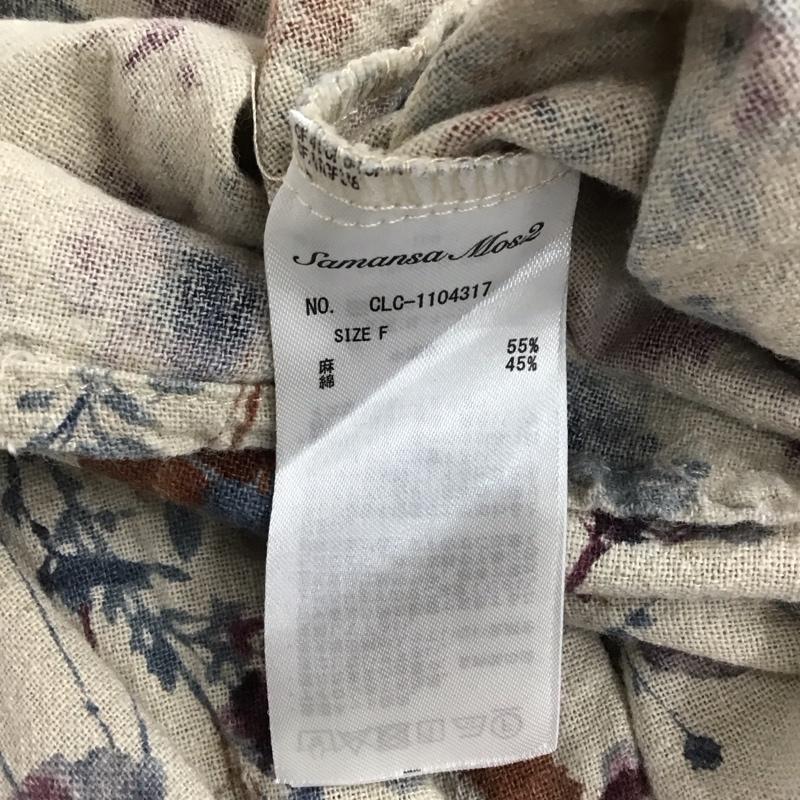 サマンサモスモス Samansa Mos2 ワンピース ロングスカート 1104317 コットンリネン 綿麻 長袖 FREE 花柄 マルチカラー / マルチカラー /  レディース USED 古着 中古 10120767