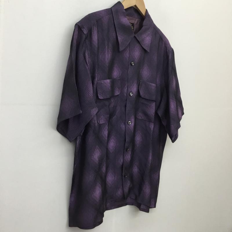 ニードルス Needles シャツ、ブラウス 半袖 レーヨン　MR151 L 総柄 紫 / パープル /  メンズ USED 古着 中古 10127269