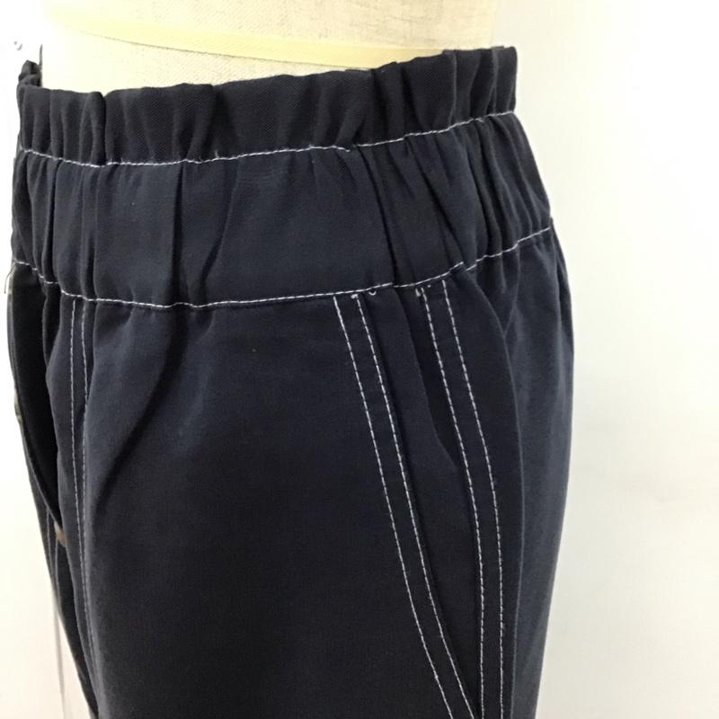 ザラ ZARA パンツ スラックス スラックスパンツ ワイドパンツ カジュアルパンツ XS 無地 紺 / ネイビー /  レディース USED 古着 中古 10122533