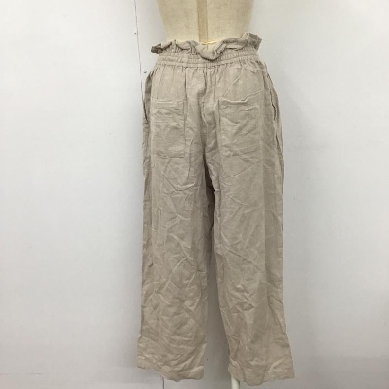 サマンサモスモス Samansa Mos2 ボトムス ボトムス crs-1405082 綿麻ウエストフリルパンツ カジュアルパンツ ワイドパンツ FREE 無地 ベージュ / ベージュ /  レディース USED 古着 中古 10109244