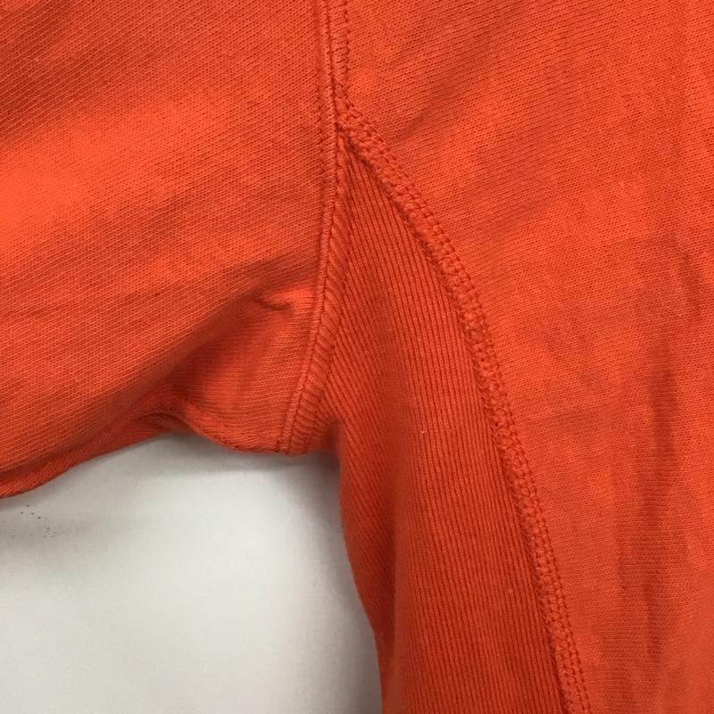 チャンピオン Champion カットソー 長袖 c3-t411 リバースウィーブRロングスリーブTシャツ 長袖カットソー クルーネック XL ロゴ、文字 橙 / オレンジ /  メンズ USED 古着 中古 10130069