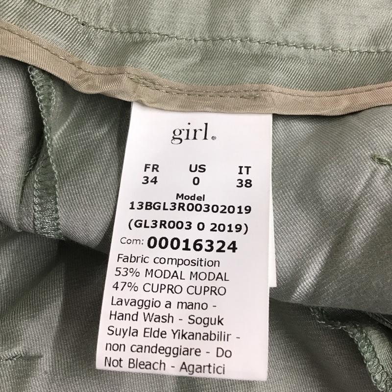 古着 USED パンツ ショートパンツ girl 0 無地 薄緑 / ライトグリーン /  レディース USED 古着 中古 10115106