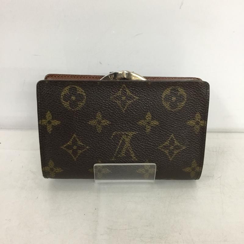 ルイヴィトン LOUIS VUITTON 財布 二つ折り モノグラム ポルトフォイユ ヴィエノワ がま口 箱有 総柄 茶 / ブラウン /  レディース USED 古着 中古 10149866
