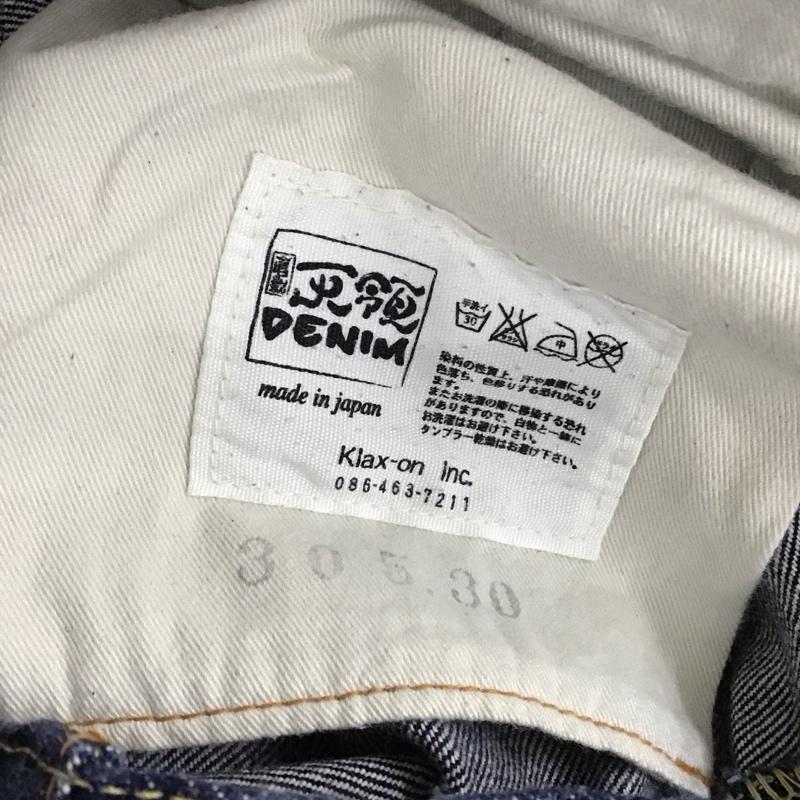 クラシキテンリョウデニム 倉敷天領デニム パンツ デニム、ジーンズ 305 ボタンフライ 30 30 無地 インディゴ / インディゴ /  メンズ USED 古着 中古 10111576