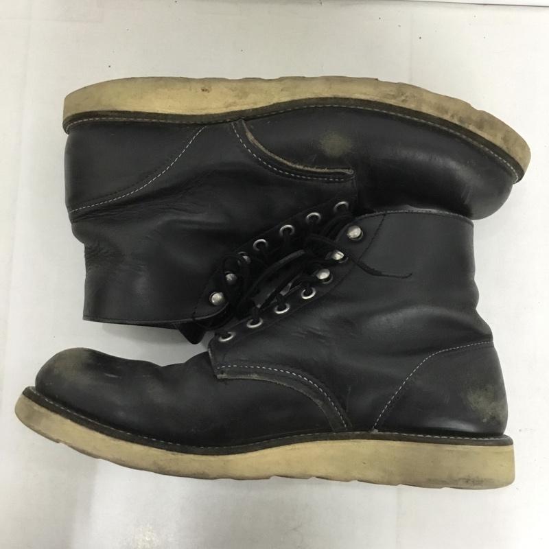 レッドウィング RED WING ブーツ ショートブーツ ワークブーツ 9.5 無地 黒 / ブラック /  メンズ USED 古着 中古 10140421