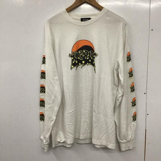 エクストララージ XLARGE カットソー 長袖 長袖カットソー プリントカットソー クルーネック L プリント 白 / ホワイト /  メンズ USED 古着 中古 10137339