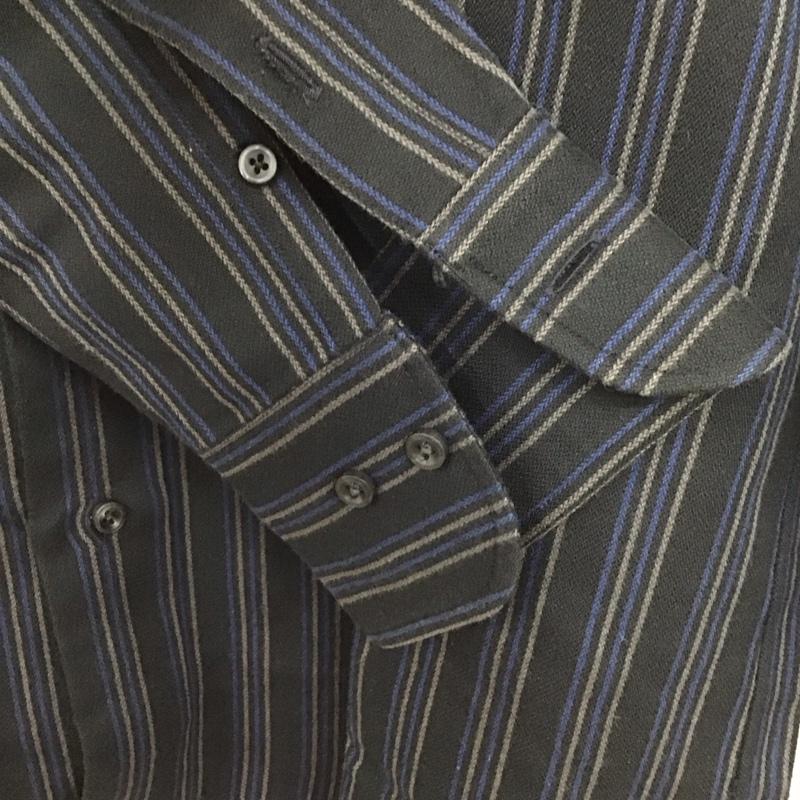 ランバン LANVIN シャツ、ブラウス 長袖 長袖シャツ 無地シャツ カラーシャツ ストライプシャツ L ストライプ マルチカラー / マルチカラー /  メンズ USED 古着 中古 10128644