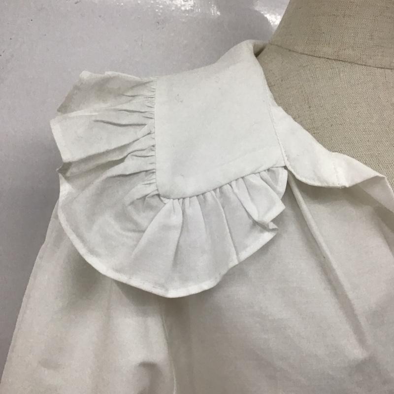 ザラ ZARA シャツ、ブラウス 七分袖 3666 162 250 フリル襟 ボリュームスリーブ M 無地 白 / ホワイト /  レディース USED 古着 中古 10107969