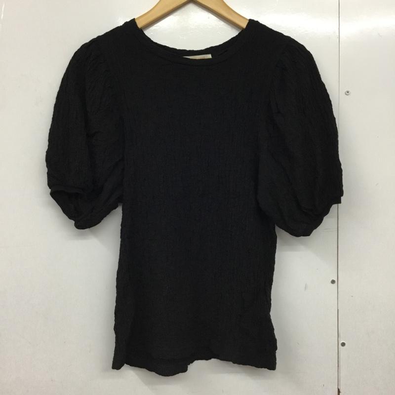 フリークスストア FREAK S STORE カットソー 半袖 1121248901286 シュリンクパフスリーブTシャツ FREE 無地 黒 / ブラック /  レディース USED 古着 中古 10144684