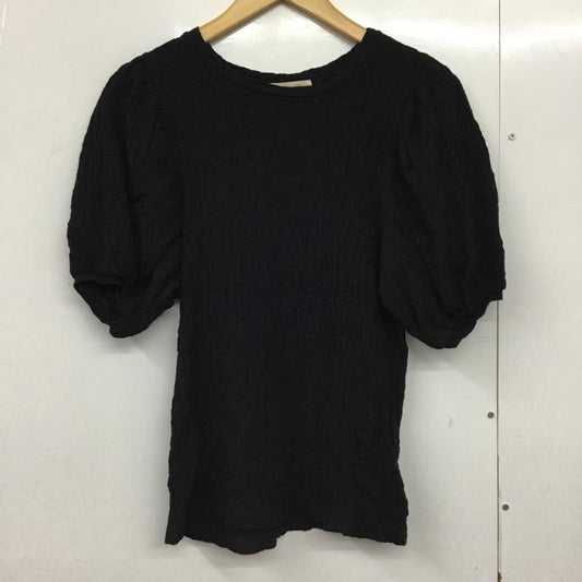 フリークスストア FREAK S STORE カットソー 半袖 1121248901286 シュリンクパフスリーブTシャツ FREE 無地 黒 / ブラック /  レディース USED 古着 中古 10144684