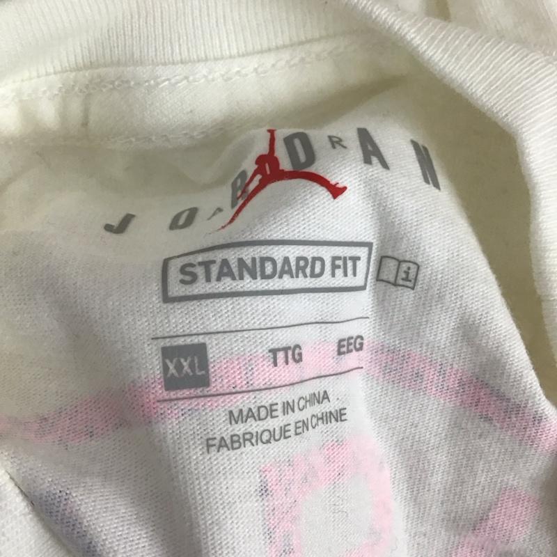 エアジョーダン AIR JORDAN カットソー 長袖 cz0794-100 PSGLSTシャツ 長袖カットソー クルーネック プリントTシャツ XXL プリント 白 / ホワイト /  メンズ USED 古着 中古 10127095