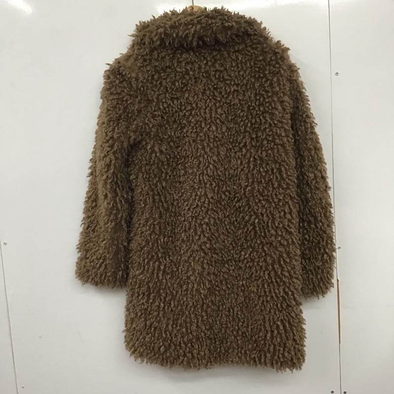 ザラ ZARA コート コート一般 6318 232 707 フェイクファー ボリュームコート XS 無地 茶 / ブラウン /  レディース USED 古着 中古 10133757