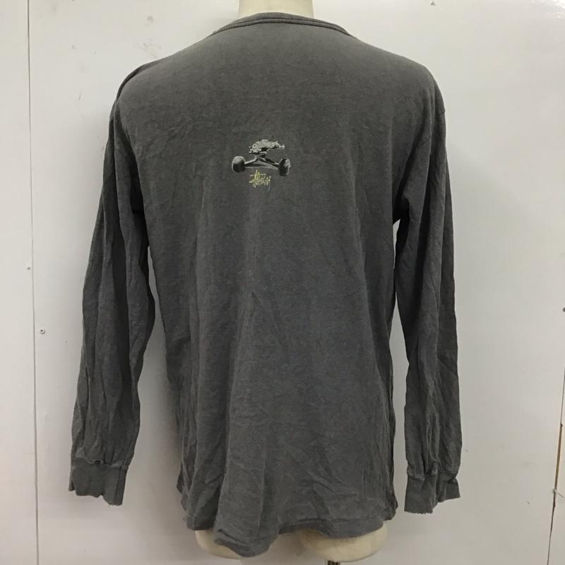 ステューシー STUSSY カットソー 長袖 長袖 L プリント 灰 / グレー /  メンズ USED 古着 中古 10124495