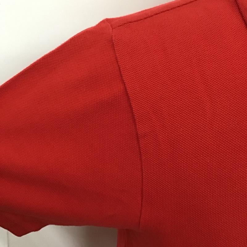 クリームソーダ CREAMSODA ポロシャツ 半袖 半袖ポロシャツ カラーシャツ 半袖カットソー S ロゴ、文字 赤 / レッド /  メンズ USED 古着 中古 10113115