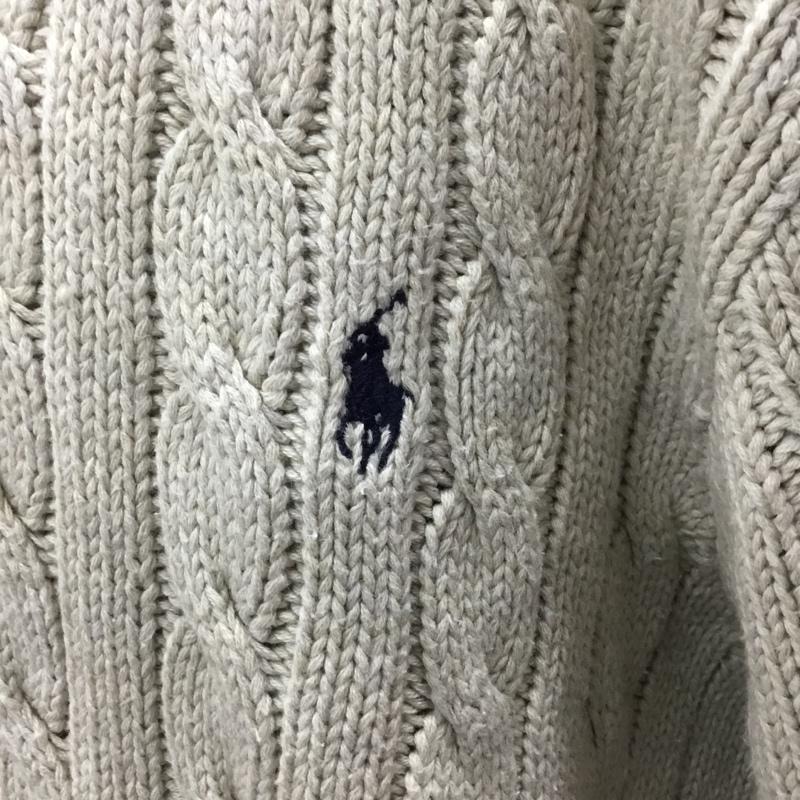 ポロバイラルフローレン Polo by RALPH LAUREN ニット、セーター 長袖 長袖ニットカットソー ニット セーター クルーネックニット XL ロゴ、文字 ベージュ / ベージュ /  メンズ USED 古着 中古 10121677