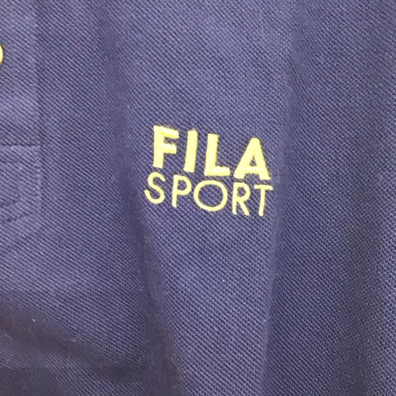 フィラ FILA ポロシャツ 半袖 半袖ポロシャツ 半袖カットソー カラーシャツ S ロゴ、文字 紺 / ネイビー / X えんじ / ワインレッド /  メンズ USED 古着 中古 10131117