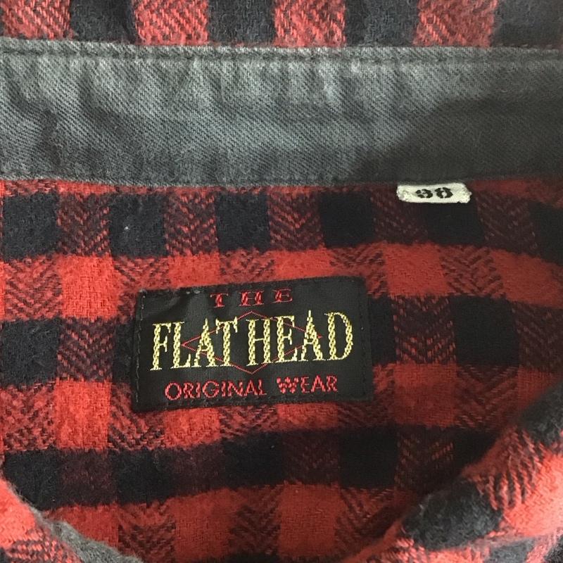 フラットヘッド The Flat Head シャツ、ブラウス 長袖 長袖シャツ 38 チェック 黒 / ブラック / X 赤 / レッド /  メンズ USED 古着 中古 10107794