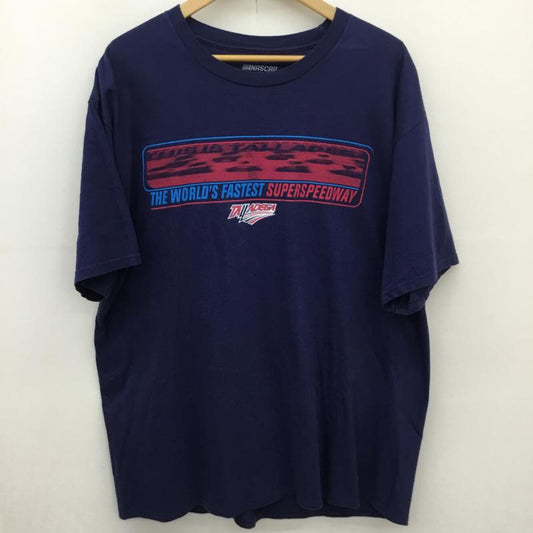 ユーズドクロージング used clothes Tシャツ 半袖 NASCAR プリント Ｔシャツ ネイビー RN136380 XL ロゴ、文字 X プリント 紺 / ネイビー /  メンズ USED 古着 中古 10130955