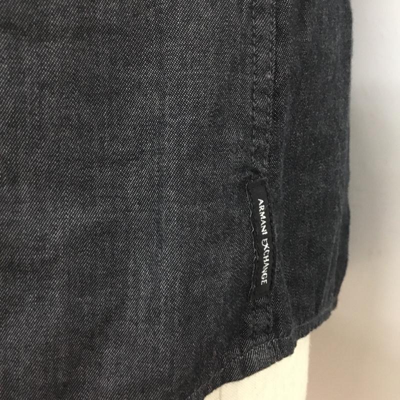アルマーニエクスチェンジ ARMANI EXCHANGE シャツ、ブラウス 半袖 6ZZC52 ZNZQZ M ロゴ、文字 紺 / ネイビー /  メンズ USED 古着 中古 10119739