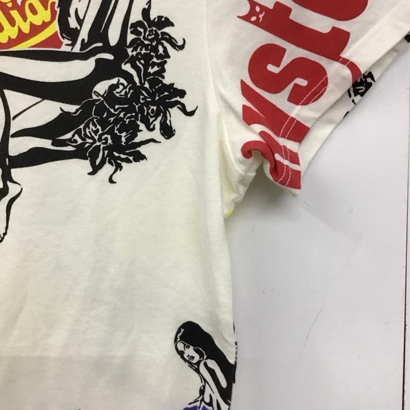 ヒステリックグラマー HYSTERIC GLAMOUR Tシャツ 半袖 半袖カットソー プリントTシャツ クルーネックカットソー FREE プリント 白 / ホワイト /  レディース USED 古着 中古 10142494