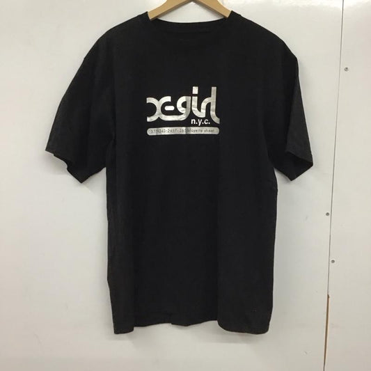 エックスガール X-girl Tシャツ 半袖 105202011001 NYC S/S TEE ニューヨーク L プリント X ロゴ、文字 黒 / ブラック /  レディース USED 古着 中古 10137265