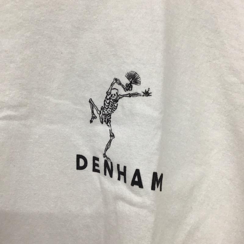 デンハム DENHAM Tシャツ 半袖 半袖カットソー プリントTシャツ クルーネックカットソー S プリント 白 / ホワイト /  メンズ USED 古着 中古 10130942