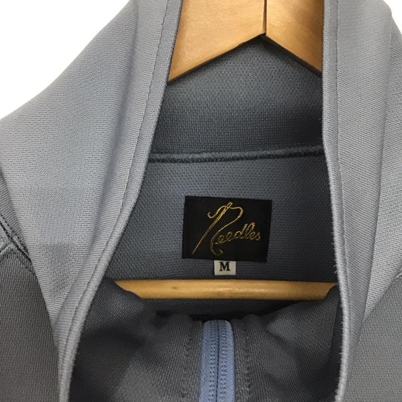 ニードルス Needles ジャケット、上着 ジャンパー、ブルゾン ジップアップジャケット アウター ジャージ M ロゴ、文字 水色 / ライトブルー /  メンズ USED 古着 中古 10148166