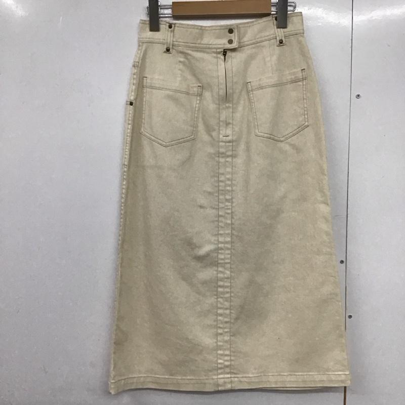 シップス SHIPS スカート ひざ丈スカート 36 無地 アイボリー / アイボリー /  レディース USED 古着 中古 10143747