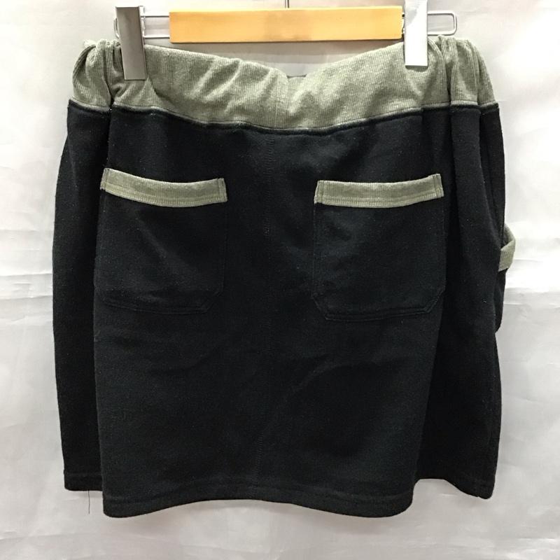 チチカカ TITICACA スカート ひざ丈スカート スウェット FREE 無地 黒 / ブラック / X カーキ / カーキ /  レディース USED 古着 中古 10114870