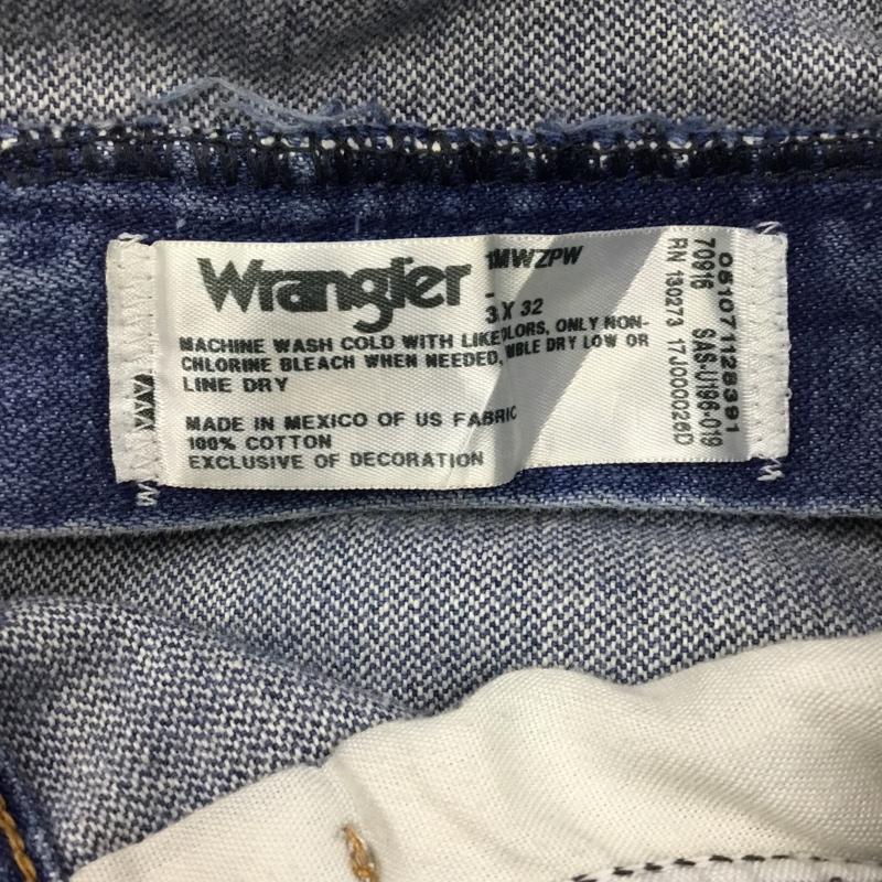 ラングラー Wrangler パンツ デニム、ジーンズ デニムパンツ ストレートパンツ ワイドパンツ カジュアルパンツ 38 無地 インディゴ / インディゴ /  メンズ USED 古着 中古 10122285