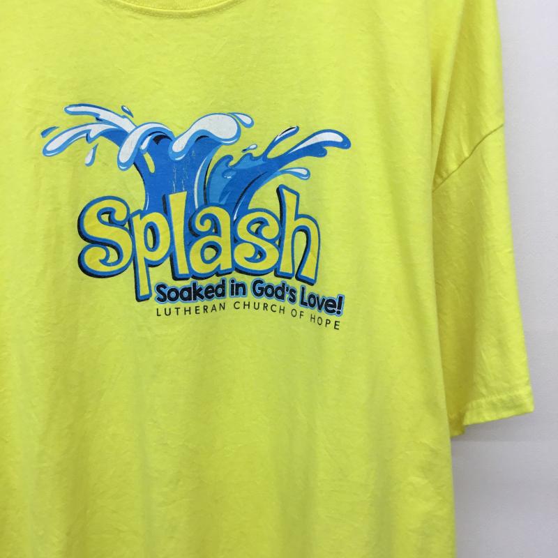 ユーズドクロージング used clothes Tシャツ 半袖 XXL プリント X ロゴ、文字 黄 / イエロー /  メンズ USED 古着 中古 10133848