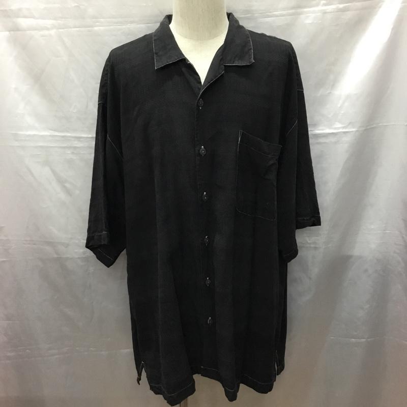 トミーバハマ Tommy Bahama シャツ、ブラウス 半袖 半袖シャツ カラーシャツ 半袖カットソー ポケットシャツ XXL 総柄 黒 / ブラック /  メンズ USED 古着 中古 10114842