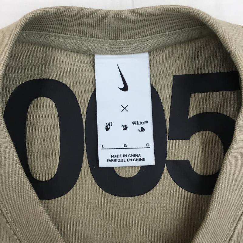 ナイキ NIKE Tシャツ 半袖 DN1758-247 Off-White x Nike L ロゴ、文字 茶 / ブラウン /  メンズ USED 古着 中古 10145797
