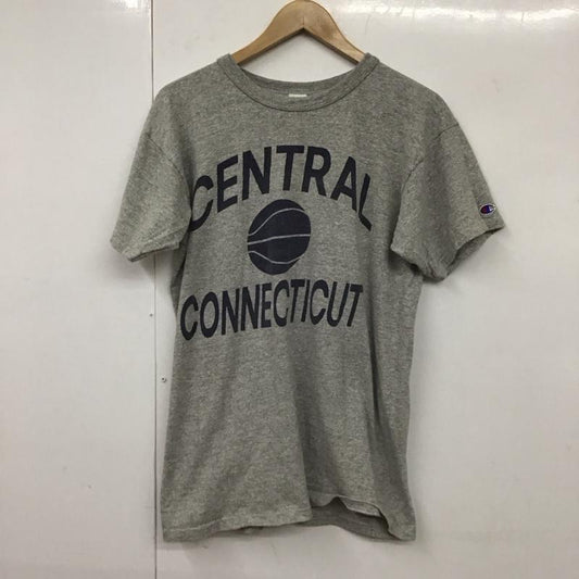 チャンピオン Campion Tシャツ 半袖 L プリント X ロゴ、文字 灰 / グレー /  メンズ USED 古着 中古 10130883