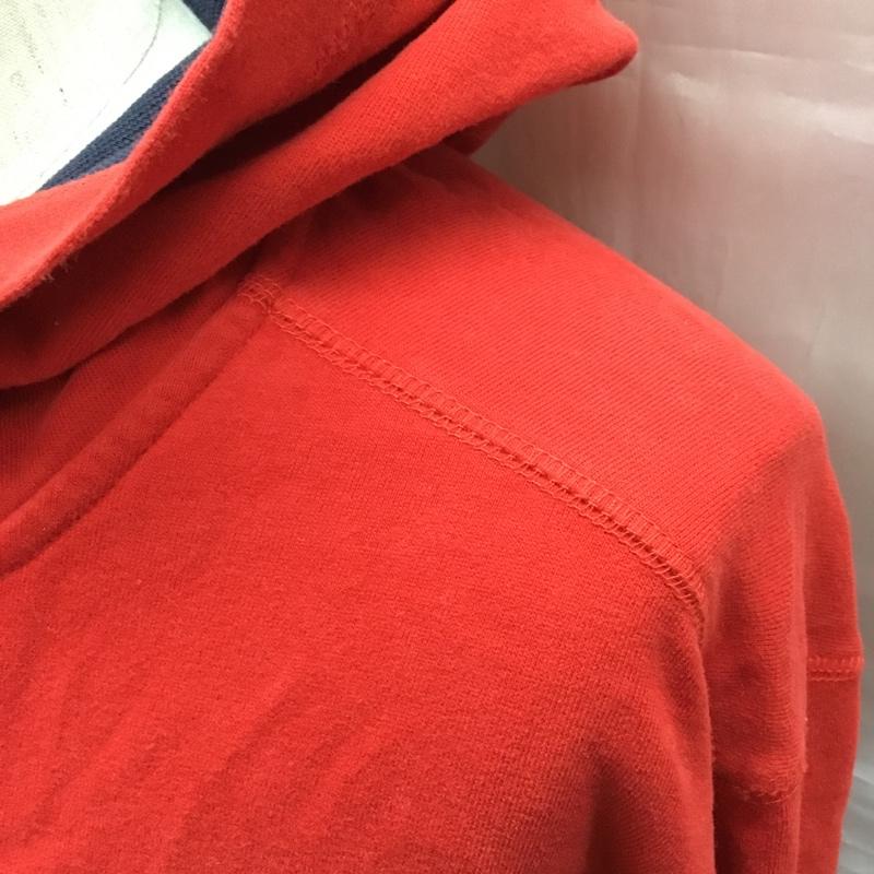 トミーヒルフィガー TOMMY HILFIGER パーカー 長袖 フルジップ ジップアップ フーディー XL ロゴ、文字 赤 / レッド /  メンズ USED 古着 中古 10117174