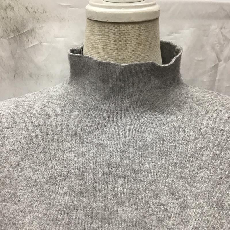 ザラニット ZARA KNIT ニット、セーター 半袖 6254 133 802 スタンドネック S 無地 灰 / グレー /  レディース USED 古着 中古 10118395