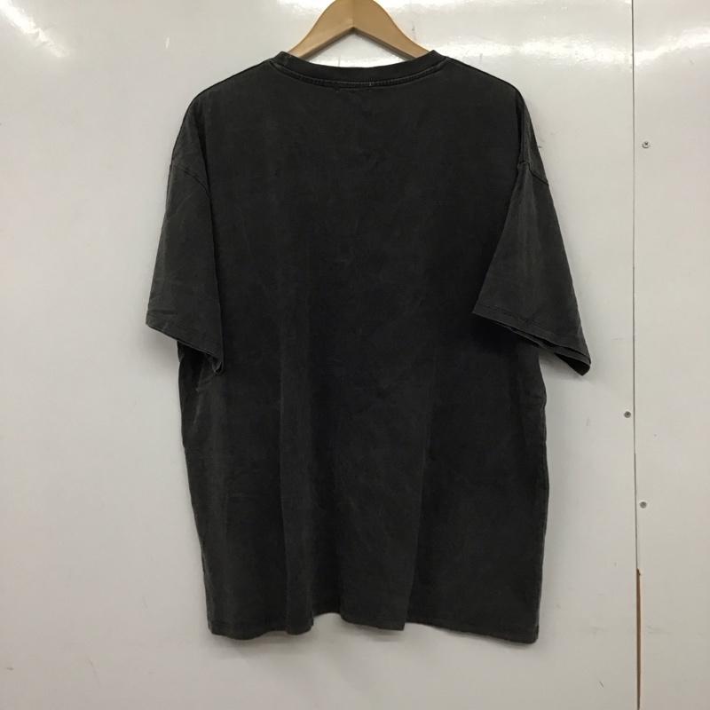 ローリーズファーム LOWRYS FARM Tシャツ 半袖 LF624059CF クルーネック 2 ロゴ、文字 チャコールグレー / チャコールグレー /  レディース USED 古着 中古 10138684
