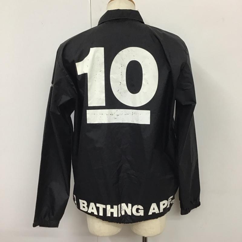 アベイシングエイプ A BATHING APE ジャケット、上着 ジャケット、ブレザー ナイロンジャケット カラージャケット 前ボタン nowhere 10周年 M ロゴ、文字 黒 / ブラック /  メンズ USED 古着 中古 10119526