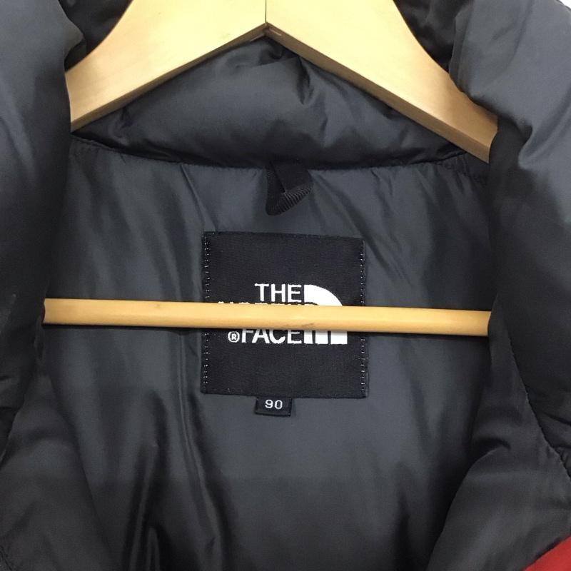 ザノースフェイス THE NORTH FACE ジャケット、上着 ダウンジャケット ダウンジャケット アウター ジップアップジャケット S ロゴ、文字 灰 / グレー / X 赤 / レッド /  メンズ USED 古着 中古 10145564