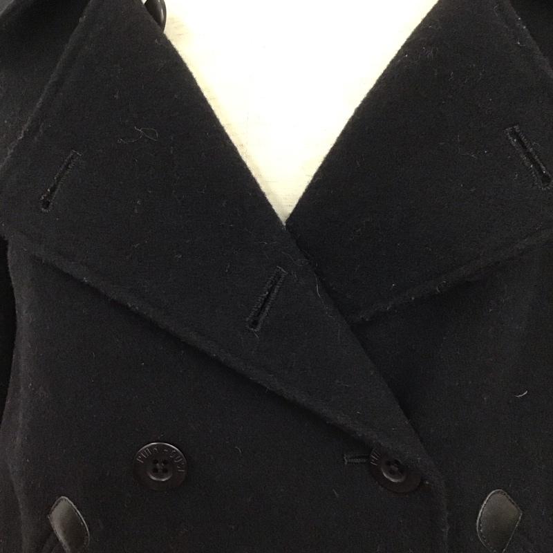 ピンクハウス PINK HOUSE セットアップ セットアップ P0175FJ02 Pコート ダブルジャケット 七分丈パンツ サイドニットパンツ M 無地 黒 / ブラック /  レディース USED 古着 中古 10144437