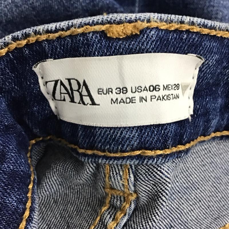 ザラ ZARA パンツ デニム、ジーンズ ストレッチ ジーパン カットオフ 無地 青 / ブルー /  レディース USED 古着 中古 10114590
