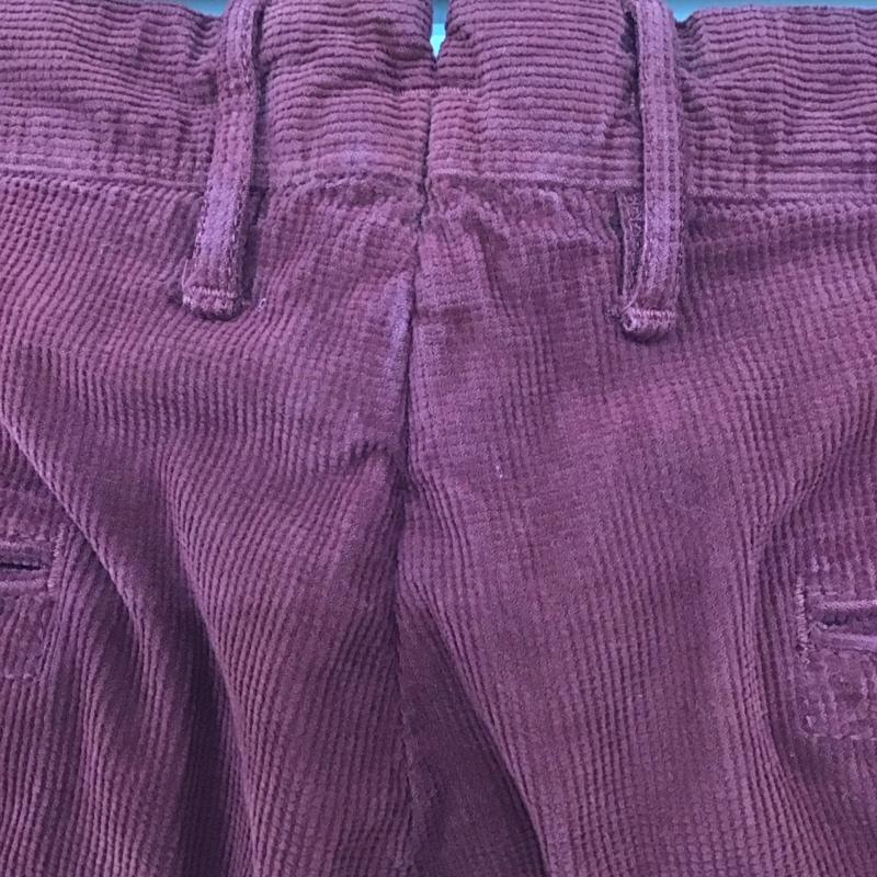 インコテックス INCOTEX パンツ チノパン コーデュロイパンツ センタータックパンツ スリムパンツ 34 無地 えんじ / ワインレッド /  メンズ USED 古着 中古 10111644