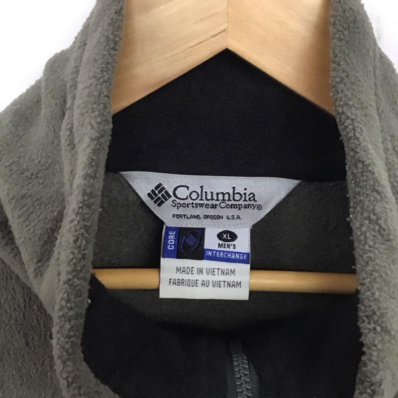 コロンビア Columbia ジャケット、上着 ジャンパー、ブルゾン ジップアップフリースジャケット アウター 長袖ジャケット XL 無地 灰 / グレー /  メンズ USED 古着 中古 10140107