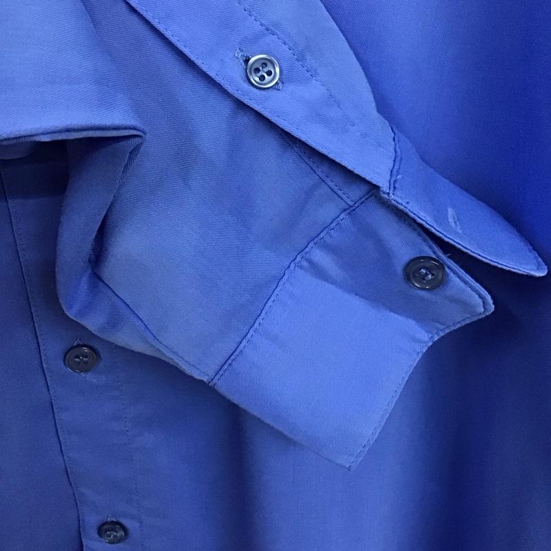 センスオブプレイス SENSEOFPLACE シャツ、ブラウス 長袖 aa04-13c013 バンドカラーシャツ 長袖シャツ ノーカラーシャツ L 無地 青 / ブルー /  メンズ USED 古着 中古 10128678