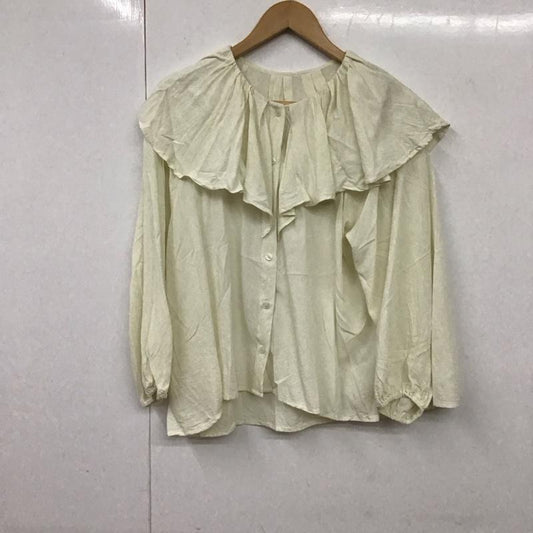 アメリカンホリック AMERICAN HOLIC シャツ、ブラウス 長袖 HC51L0A0200 サラックール衿フリルラグランブラウス L 無地 アイボリー / アイボリー /  レディース USED 古着 中古 10130976