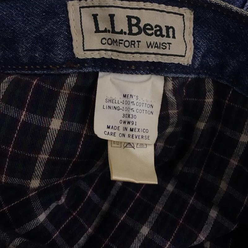 エルエルビーン L.L.Bean パンツ デニム、ジーンズ デニムパンツ ストレートパンツ カジュアルパンツ 30インチ 無地 インディゴ / インディゴ /  メンズ USED 古着 中古 10111101