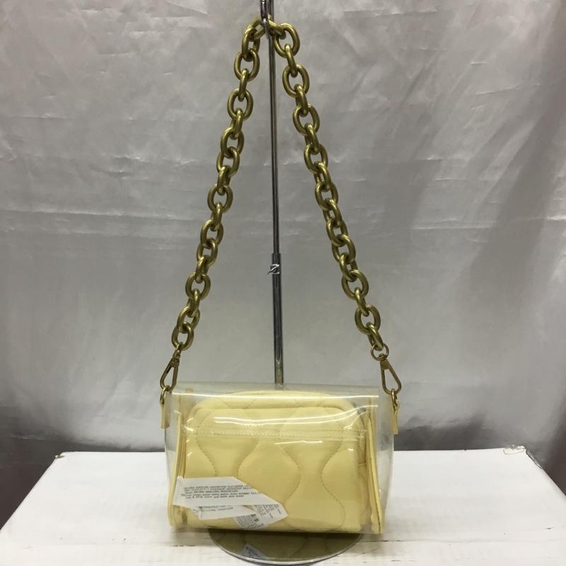ザラ ZARA ハンドバッグ ハンドバッグ 6587 810 090 ビニール 無地 黄 / イエロー / X 金 / ゴールド / X 透明 / クリア /  レディース USED 古着 中古 10117640